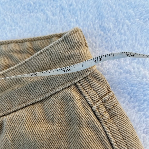 NWT Princess Polly Straight Leg Jeans Sz.4 Beige Raw Cut Hem - Picture 5 of 11